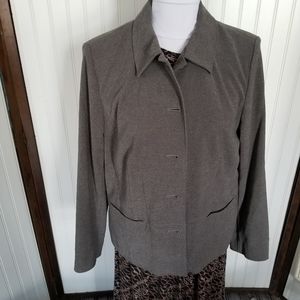 Vintage Gray Blazer 90s 80s unstructured with shoulder pads